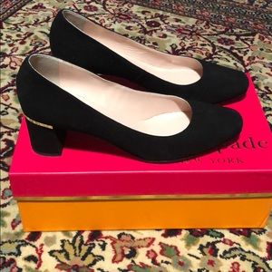Kate Spade Dolores too black suede shoes
